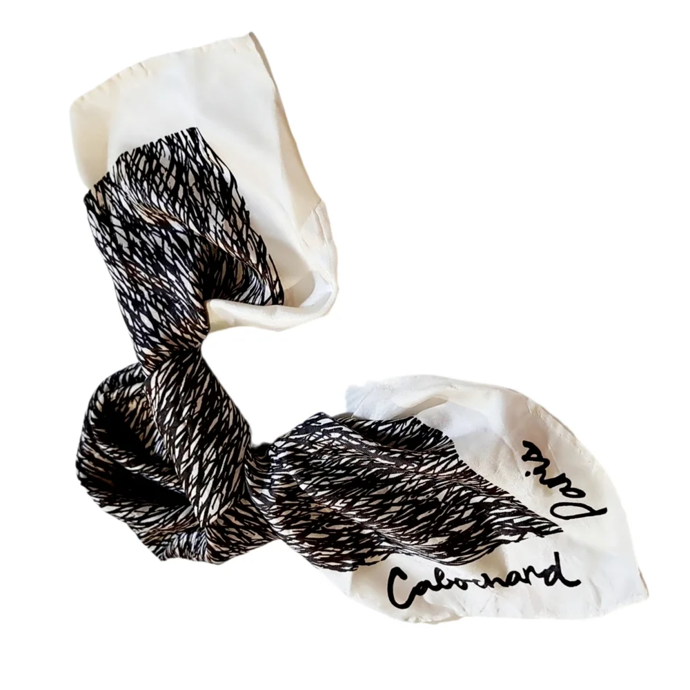 Artistic Dark Brown and Light Cream Scarf